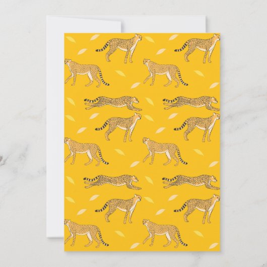 Cheetah Bedankt Card Kaart (Achterkant)