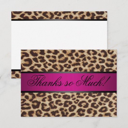 Cheetah bedankt je kaart (Voorkant / Achterkant)