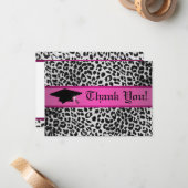 cheetah bedankt je kaart notitiekaartje (Voorkant / Achterkant in situ)
