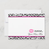 cheetah bedankt je kaart notitiekaartje (Achterkant)