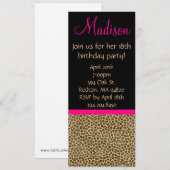 Cheetah Birthday Uitnodiging (Voorkant / Achterkant)
