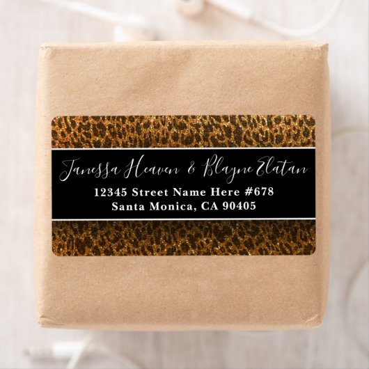 Cheetah Black Gold Glitter Leopard Animal Print La Etiket (Insitu)