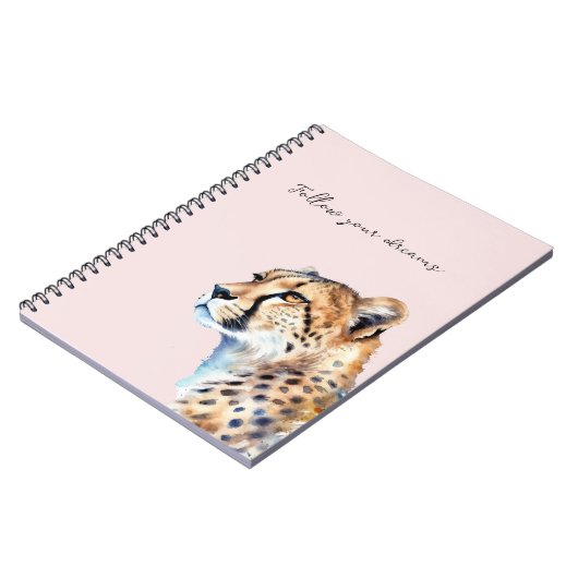 Cheetah Blush Roze Notitieboek (Linkerzijde)
