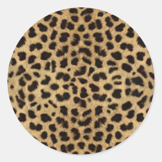 Cheetah Bont Patroon, Cheetah Print Ronde Sticker (Voorkant)