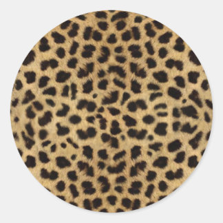 Cheetah Bont Patroon, Cheetah Print Ronde Sticker
