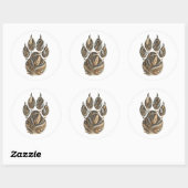 Cheetah Botanical Footprint Nature Sticker (Vel)