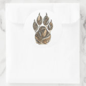 Cheetah Botanical Footprint Nature Sticker (Tas)