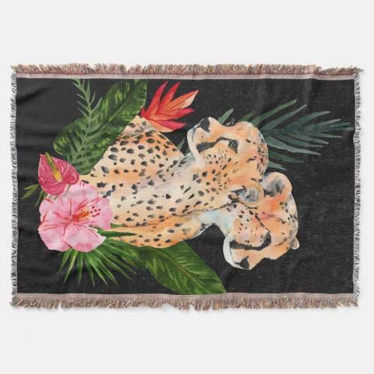 Cheetah Bouquet Deken (Voorkant)