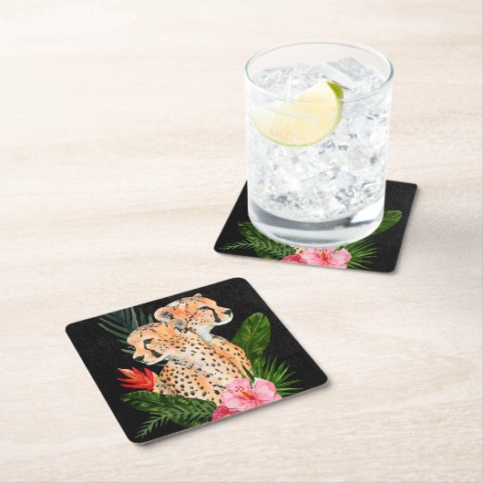 Cheetah Bouquet Kartonnen Onderzetters (Insitu)