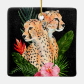 Cheetah Bouquet Keramisch Ornament (Achterkant)