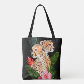 Cheetah Bouquet Tote Bag (Achterkant)