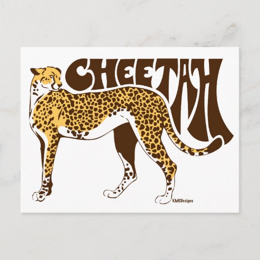 Cheetah Briefkaart (Voorkant)