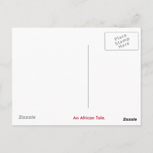 Cheetah Briefkaart (Achterkant)