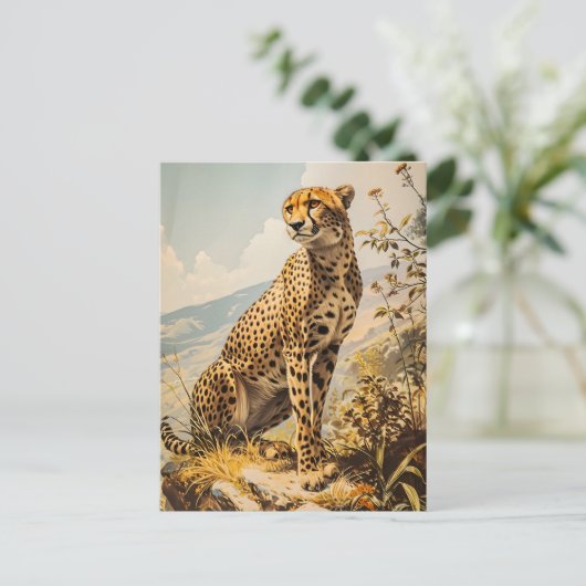 Cheetah Briefkaart (Staand voorkant)