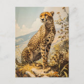 Cheetah Briefkaart (Voorkant)