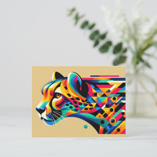 Cheetah-Briefkaart Briefkaart (Staand voorkant)