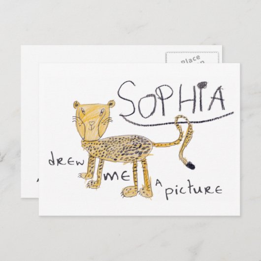 Cheetah Briefkaarten (Voorkant / Achterkant)