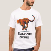 Cheetah Built for Speed titled T-Shirt (Voorkant)