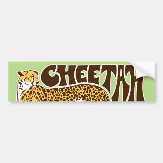 Cheetah Bumpersticker (Voorkant)
