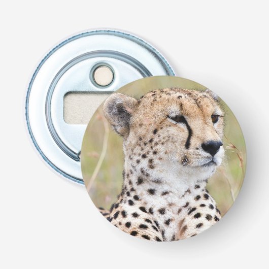 Cheetah Button Flesopener (Voorkant)