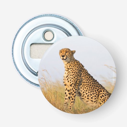 Cheetah Button Flesopener (Voorkant)