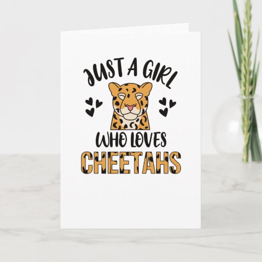 Cheetah Cadeaus voor Meisjes Cheetah Lover Leuk Di Kaart (Voorkant)