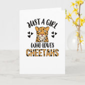 Cheetah Cadeaus voor Meisjes Cheetah Lover Leuk Di Kaart (Gele Bloem)
