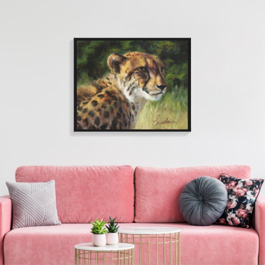 Cheetah Canvas 20 x 16 inch afdrukken (Insitu (Woonkamer))