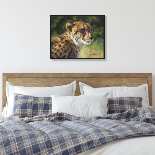 Cheetah Canvas 20 x 16 inch afdrukken (Insitu (Slaapkamer))