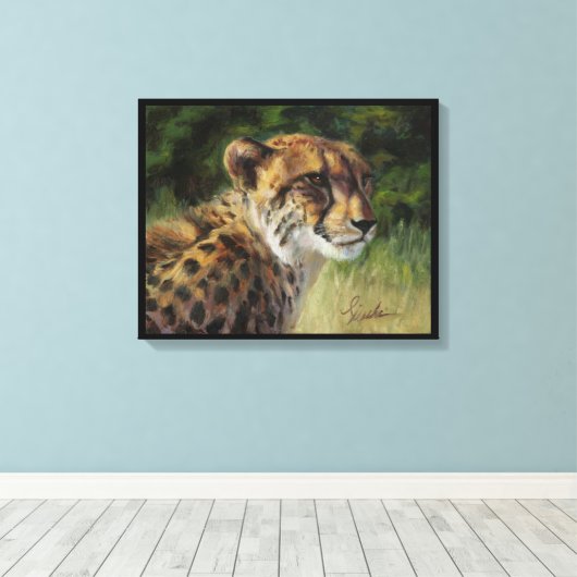 Cheetah Canvas 20 x 16 inch afdrukken (Insitu (Houten vloer))
