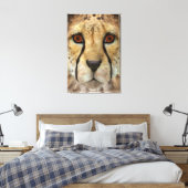 Cheetah Canvas Afdruk (Insitu (Slaapkamer))