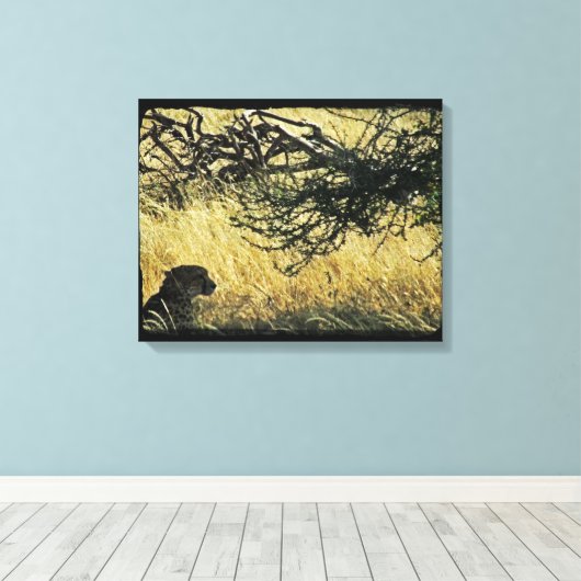 Cheetah Canvas Afdruk (Insitu (Houten vloer))