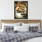 Cheetah Canvas Afdruk (Insitu (Slaapkamer))