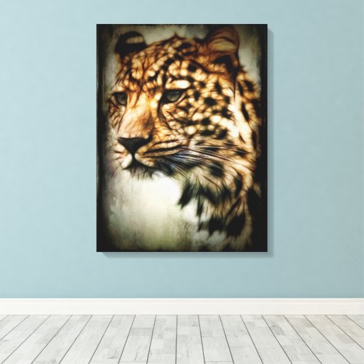 Cheetah Canvas Afdruk (Insitu (Houten vloer))