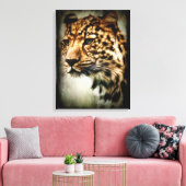 Cheetah Canvas Afdruk (Insitu (Woonkamer))