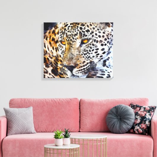 Cheetah Canvas Afdruk (Insitu (Woonkamer))