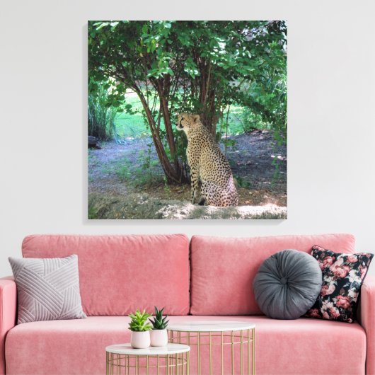 Cheetah Canvas Afdruk (Insitu (Woonkamer))
