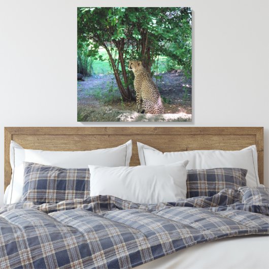 Cheetah Canvas Afdruk (Insitu (Slaapkamer))