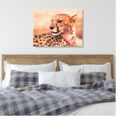 Cheetah Canvas Afdruk (Insitu (Slaapkamer))