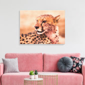 Cheetah Canvas Afdruk (Insitu (Woonkamer))