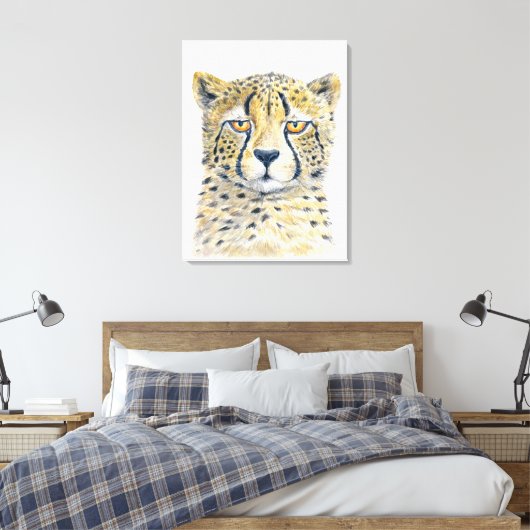 Cheetah Canvas Afdruk (Insitu (Slaapkamer))
