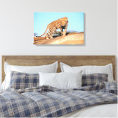 Cheetah Canvas Afdruk (Insitu (Slaapkamer))