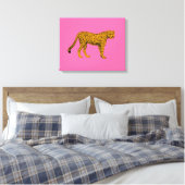 Cheetah Canvas Afdruk (Insitu (Slaapkamer))