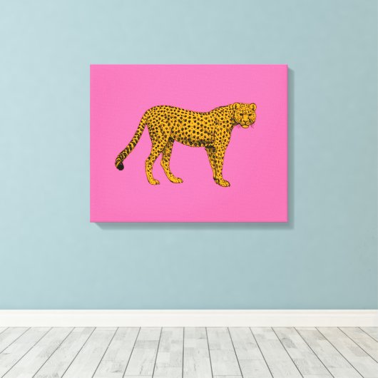 Cheetah Canvas Afdruk (Insitu (Houten vloer))