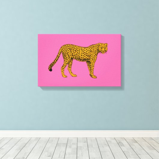 Cheetah Canvas Afdruk (Insitu (Houten vloer))