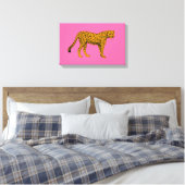 Cheetah Canvas Afdruk (Insitu (Slaapkamer))