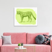  Cheetah Canvas Afdruk (Insitu (Woonkamer))