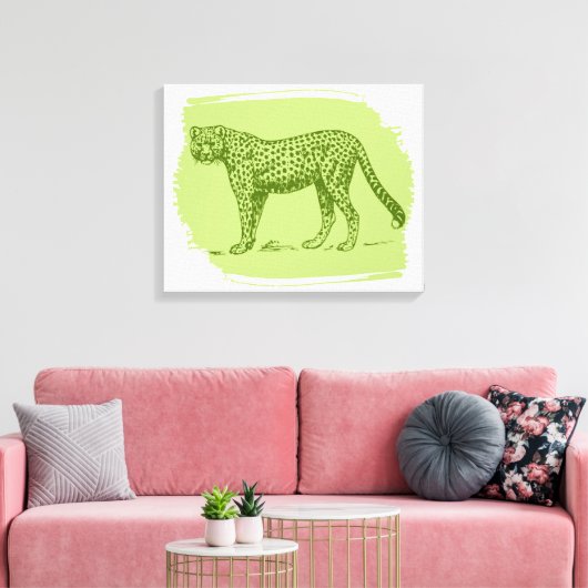  Cheetah Canvas Afdruk (Insitu (Woonkamer))