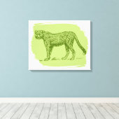  Cheetah Canvas Afdruk (Insitu (Houten vloer))