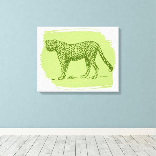  Cheetah Canvas Afdruk (Insitu (Houten vloer))